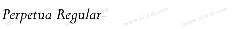 Perpetua Regular字体转换